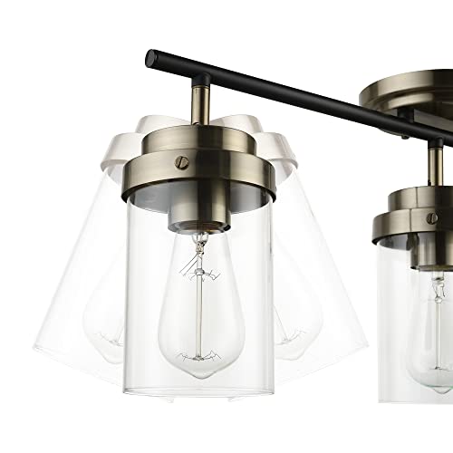 59673 3 Light Track Lighting (Antique Brass, Black)