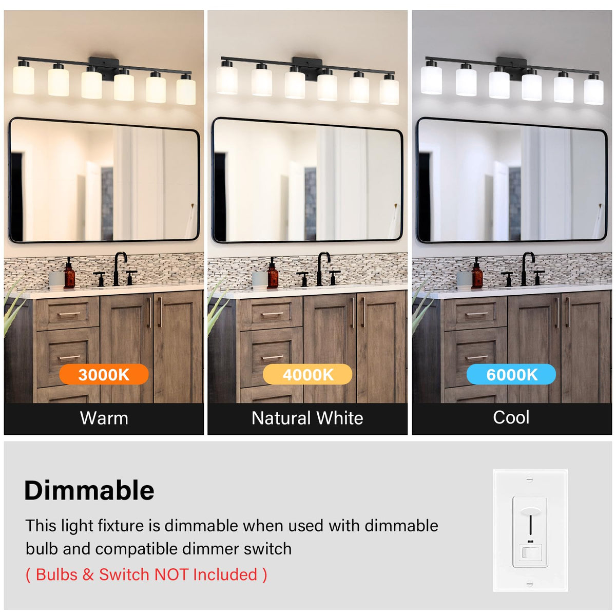 Black Bathroom Light Fixtures Vanity Lights Over Mirror (Black / 37.40 inch)