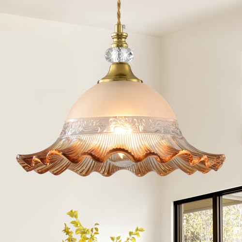 1 Pack Vintage Crystal Pendant Light Fixtures