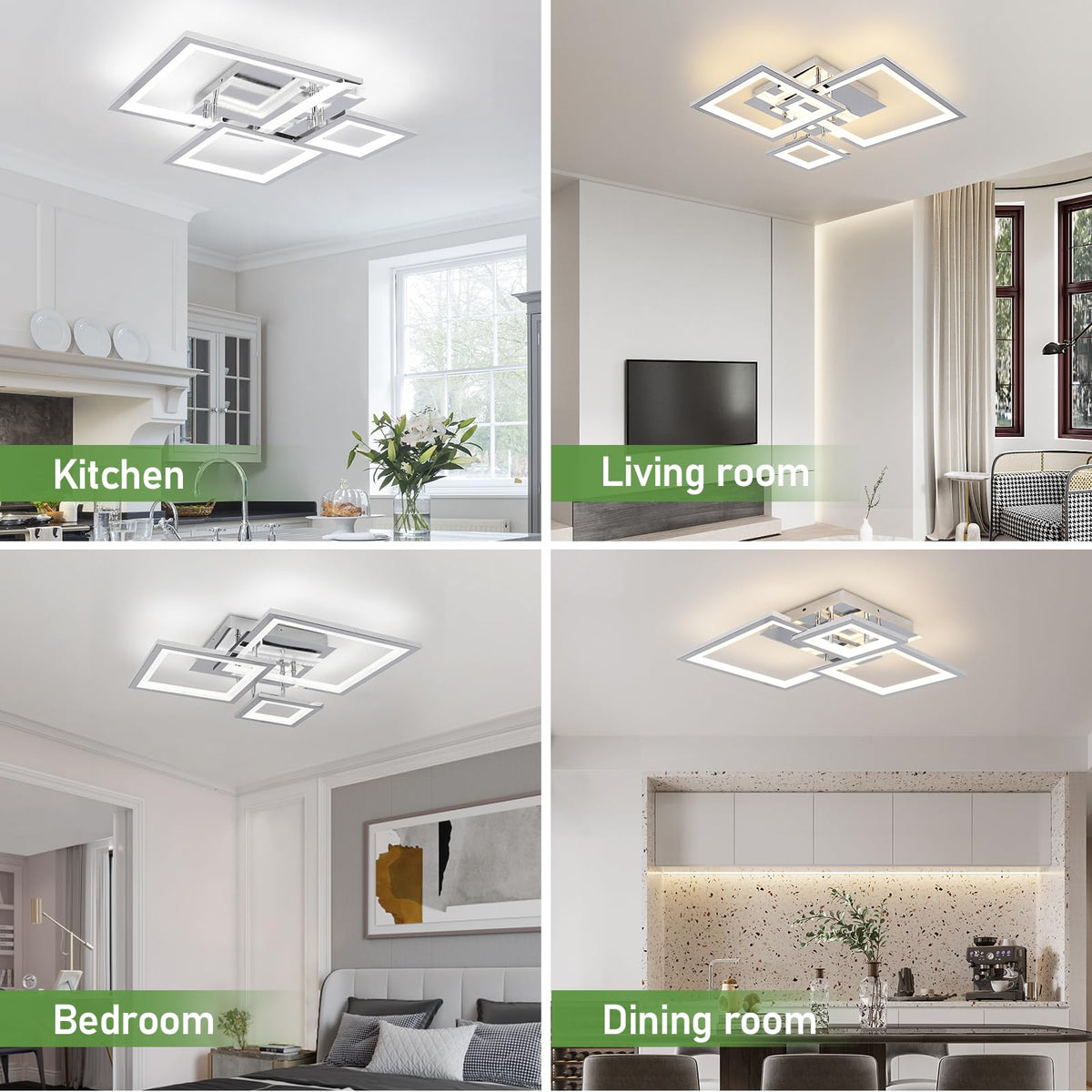 Modern Chrome Led Ceiling Light 3 (Chrome / 19.2Inch)