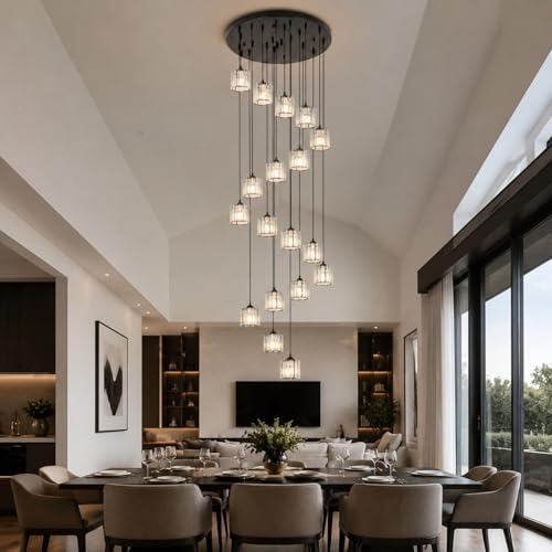 Long Chandeliers for High Ceilings (18 lights)