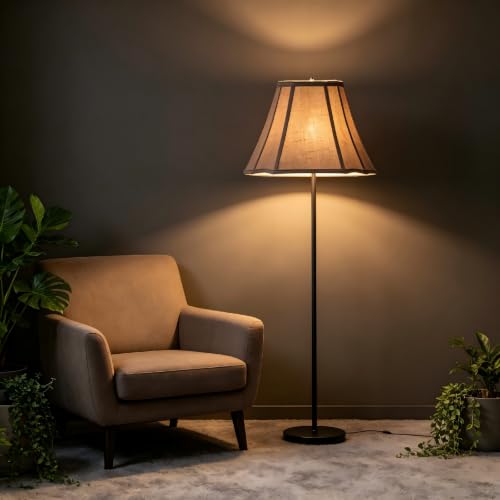 P20-Z-CO-1 Coffee Brown Linen Square Cut Corner Bell Lamp Shade Medium Lampshade 6.25×6.25''Top13×13''Bottom×11''Hight(Spider) Rustic Lamp Shade for Table & Floor Lamp - Lampshade Replacement (Coffee Brown / (6.25*6.25)(13*13)11* 1 Pack)
