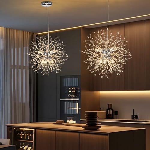 Modern Crystal Chandeliers Firework (Chrome / 8-Light (Plug In))