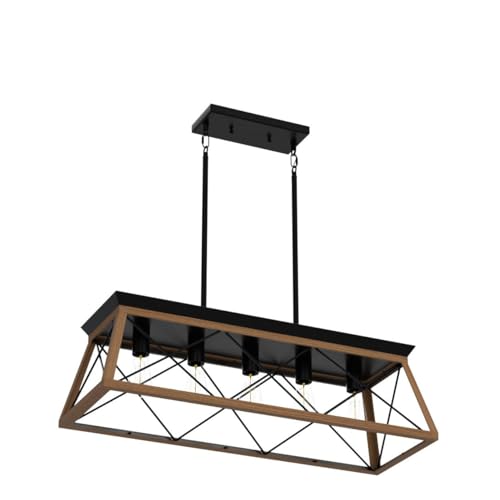 Farmhouse Chandeliers for Dining Room (Walnut)