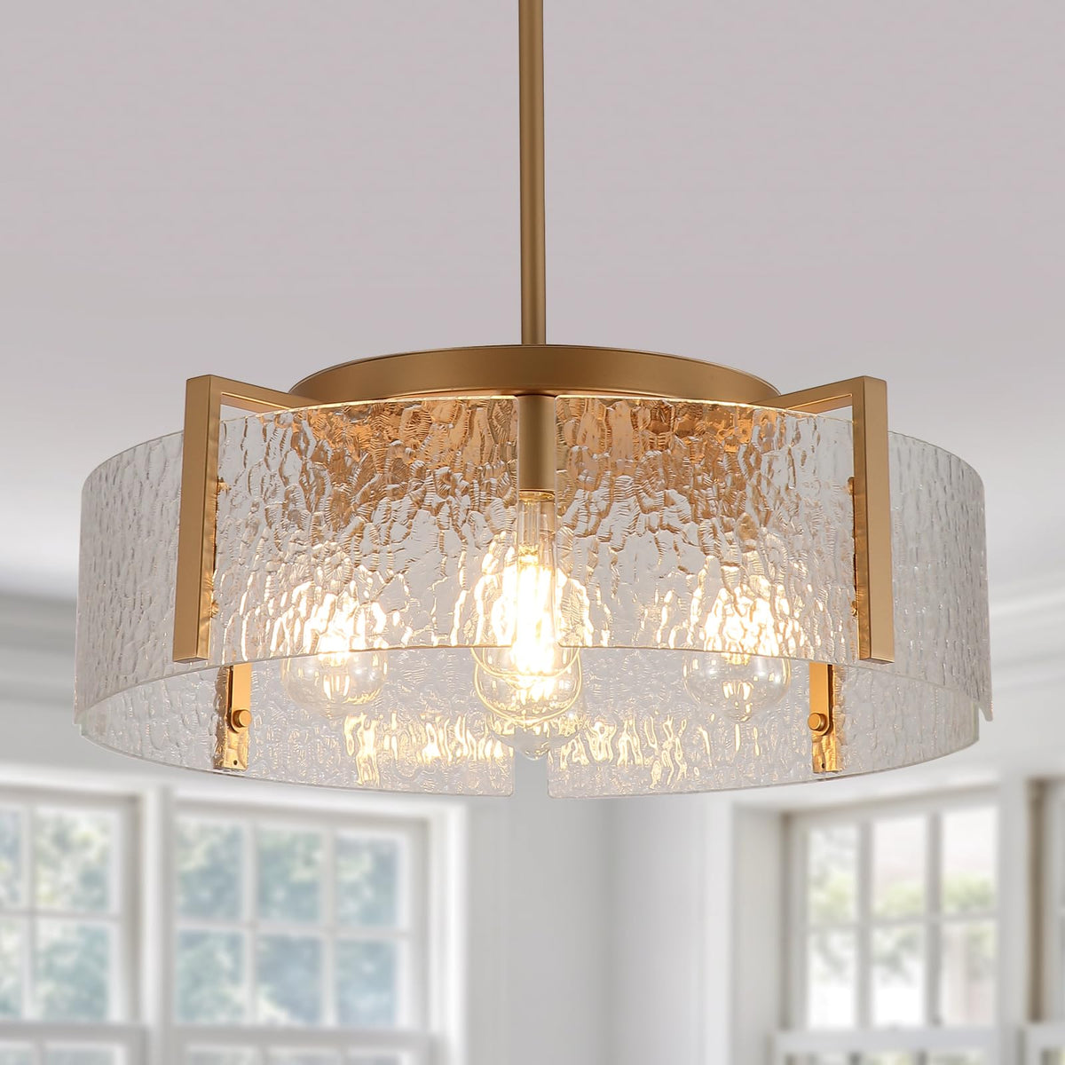 Gold Chandelier for Dining Room Light Fixture (5 Light Gold)