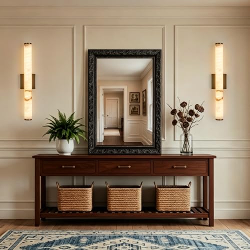 Alabaster Wall Sconce Modern LED Marble Wall Light 23.6" (Gold-Warm light / 23.6in-1pack)