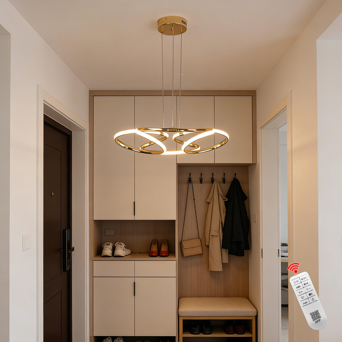 23 inch Modern Chandelier for Dining Room (Gold Dia 23")