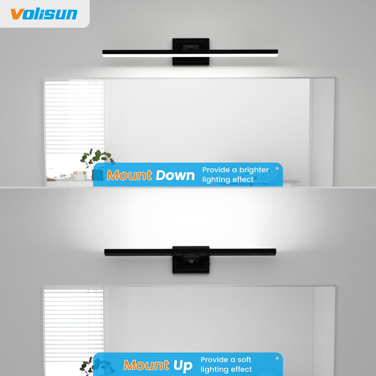 Modern Bathroom Vanity Light 31.5 inch (Black / 31.5 inch)