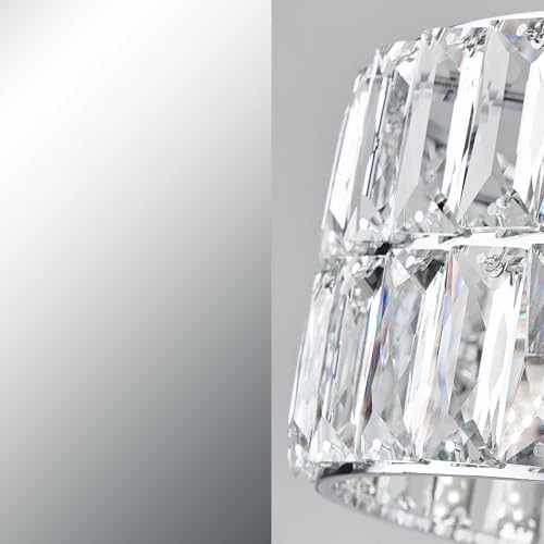 Crystal Chandelier Modern Semi Flush Pendant Ceiling Light