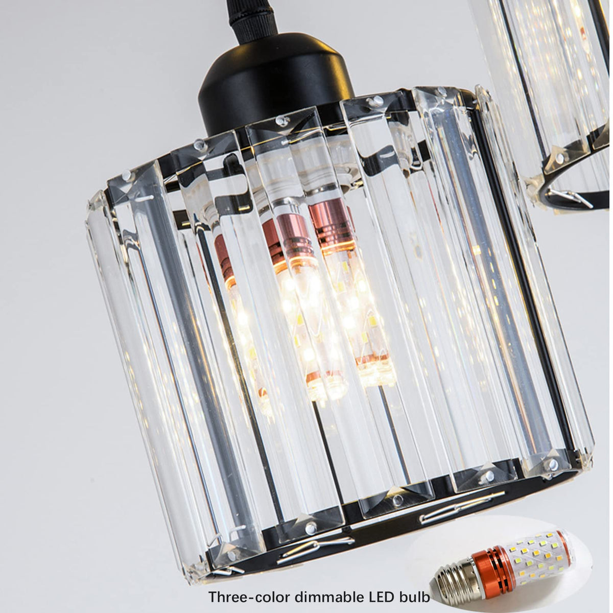 Crystal Pendant Lights Black 1 Light Cluster Ceiling (1 light)