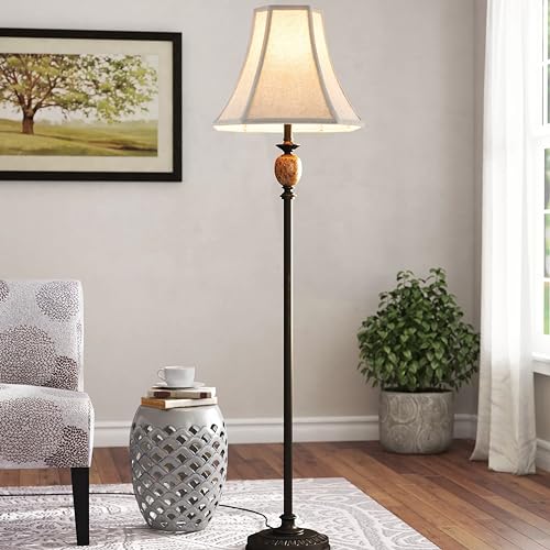 Beige Square Cut Corner Bell Lamp Shade Medium Lampshade 6.5``Top×13``Bottom×10.6``Hight (13IN 1 PACK / Beige)