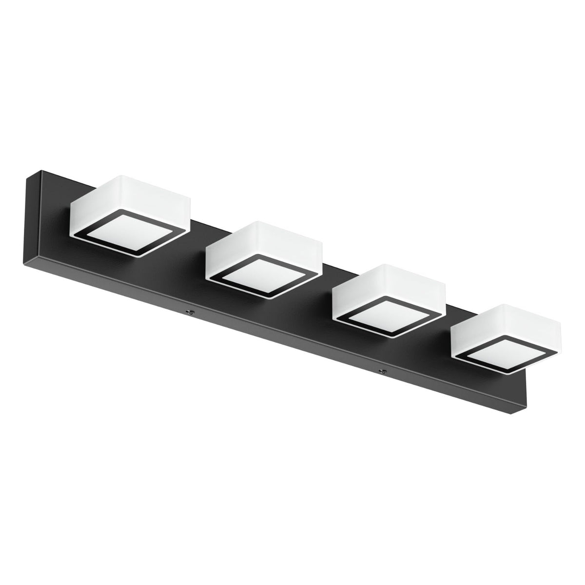 Black Bathroom Vanity Lights 30inch Metal Acrylic LED Modern Bathroom Wall Lighting Fixtures Over Mirror Matte Black (Black-White light / 30 inch)