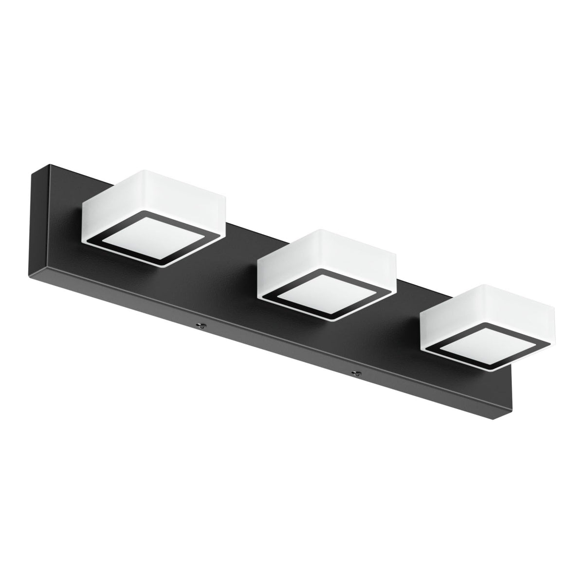 Black Bathroom Vanity Lights 24inch Metal Acrylic LED Modern Bathroom Wall Lighting Fixtures Over Mirror Matte Black (Black-White light / 24 inch)