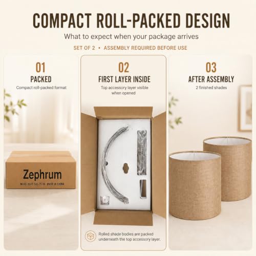 Large Caramel Lamp Shades Set of 2 (Caramel / 14"×15")