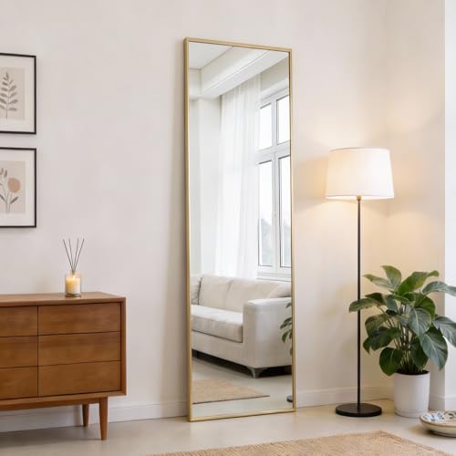 47x14 Inch Full Length Mirror (Claccic Gold-rect / 47"L x 14"W)