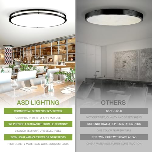 LED 32" Oval Flush Mount Lighting (Oil-Rubbed Bronze)
