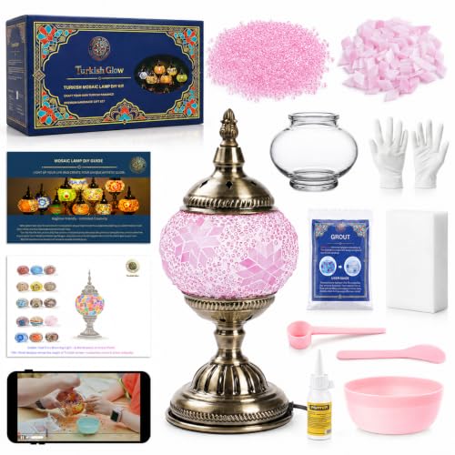 Turkish Lamp with Mosaic Kit for DIY Adults Crafts Set
