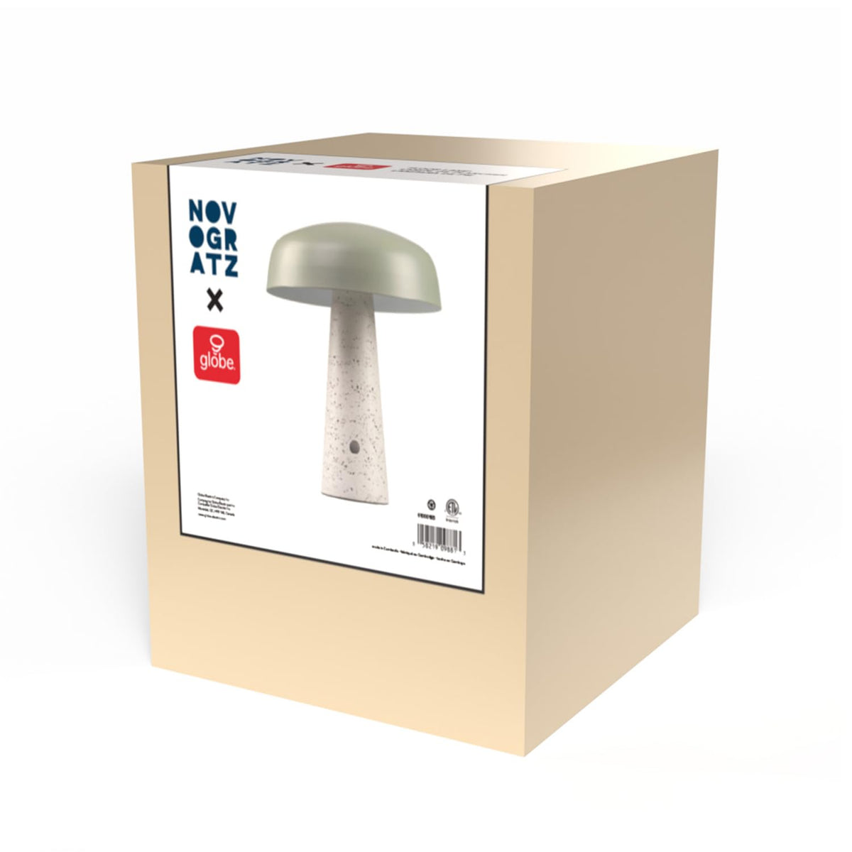 Novogratz x Globe 10" LED Rechargeable Table Lamp