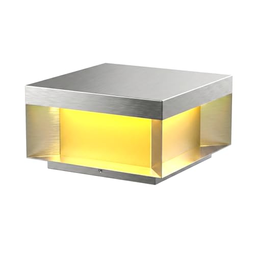 304 Brushed Stainless Steel Pillar Light (20x20 in)