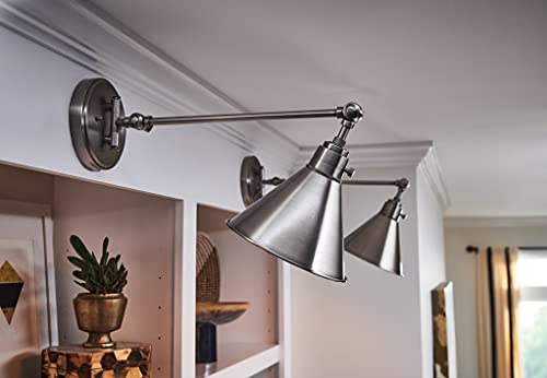 Arti Medium Arm Single Light Wall Sconce (Polished Antique Nickel)