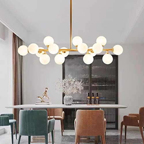 Mid Century Modern Chandelier Linear Chandeliers Pendant Lighting Fixture for Dining Room