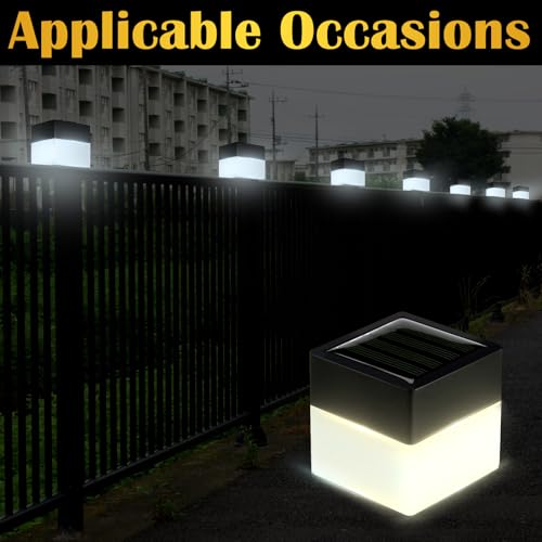 20 Pack Solar Post Cap Lights (Warm Yellow)