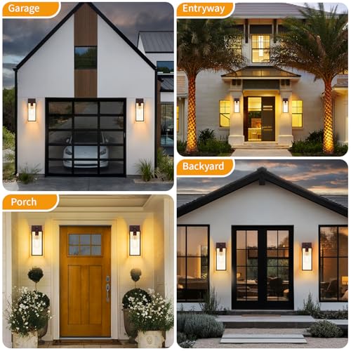 15'' Oil Rubbed Bronze Motion Sensor Outdoor Front Porch Light Fixtures Wall Mount (14.8'' / Oil-Rubbed Bronze)