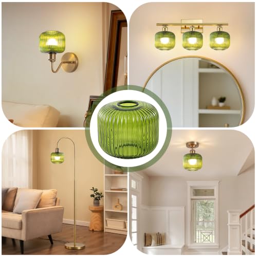 Tulip Lamp Shades Replacement (Green Oval)