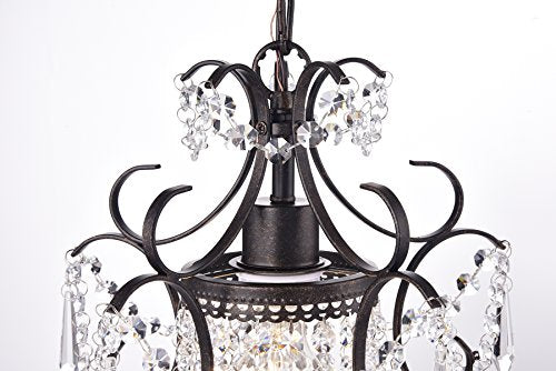 Amorette Mini Chandelier Crystal (Antique Bronze / 2-Pack)