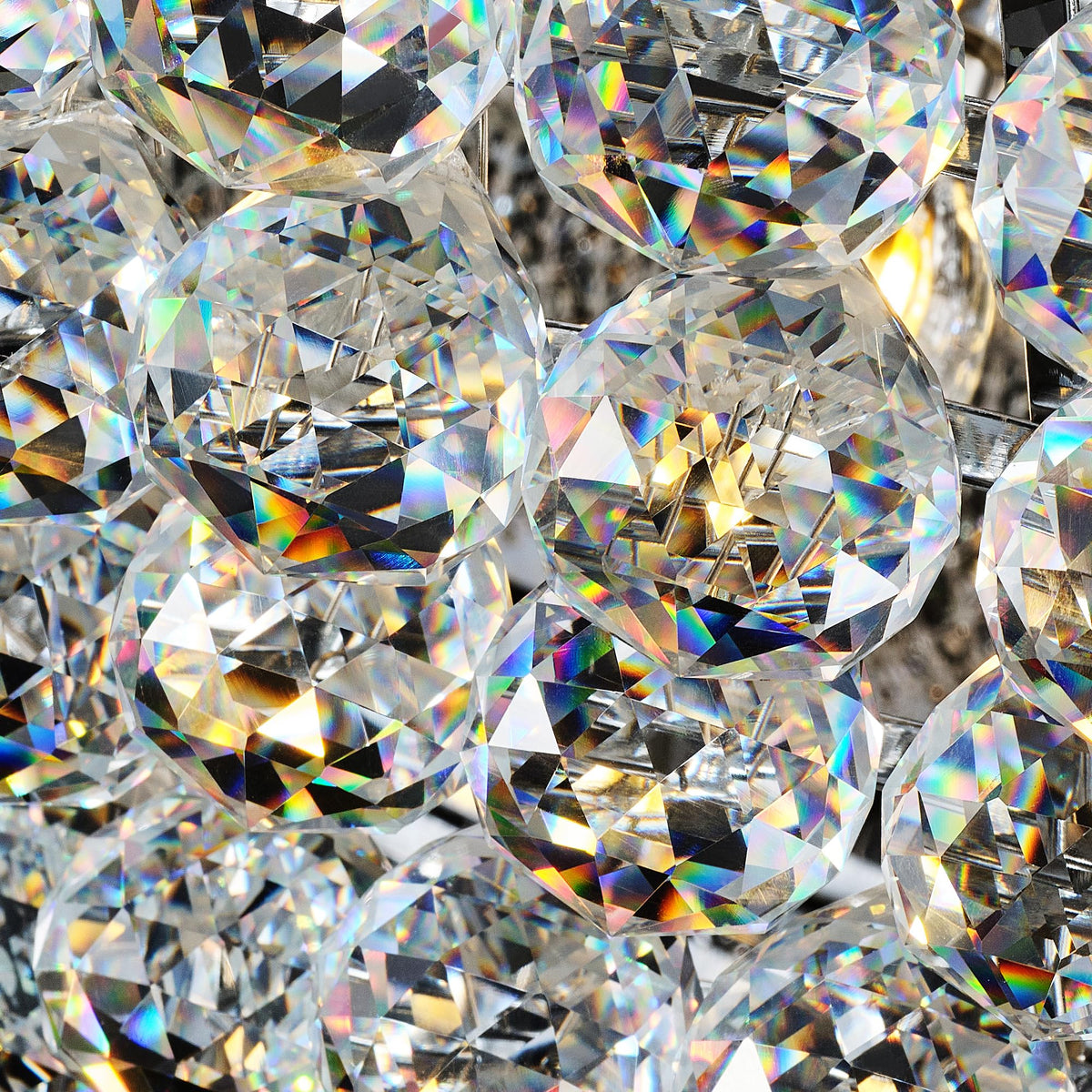 42 Lights Large Crystal Chandelier 48 (48"(Silver))
