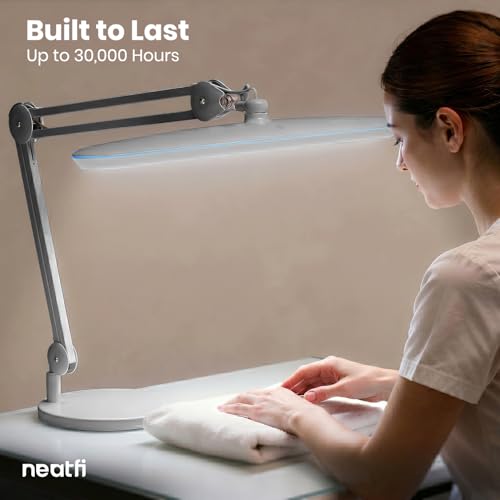 XL 24W LED Desk Lamp (Silver / Non-CCT with Base)