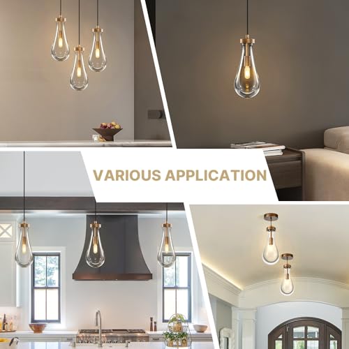 Set of 2 Raindrop Pendant Lights (Brown / Set of 2)