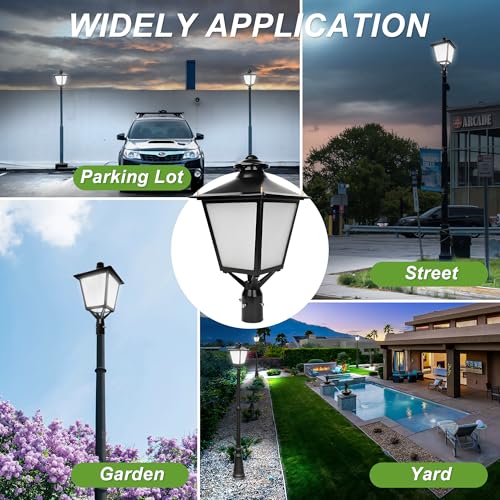 LED Lantern Post Top Pole Light (30/50/60W Selectable)