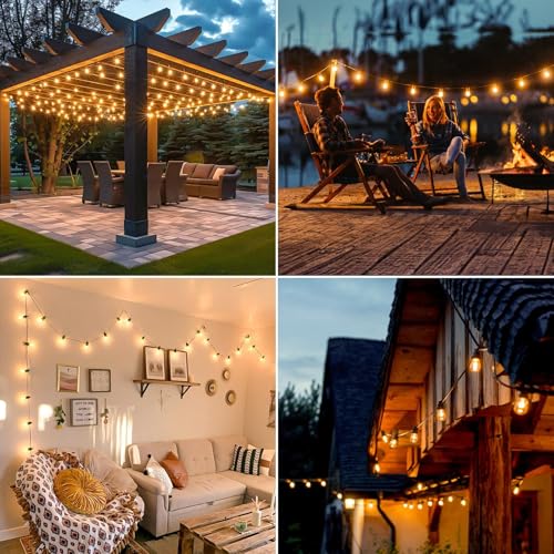 Outdoor String Lights Waterproof (200FT-Remote)