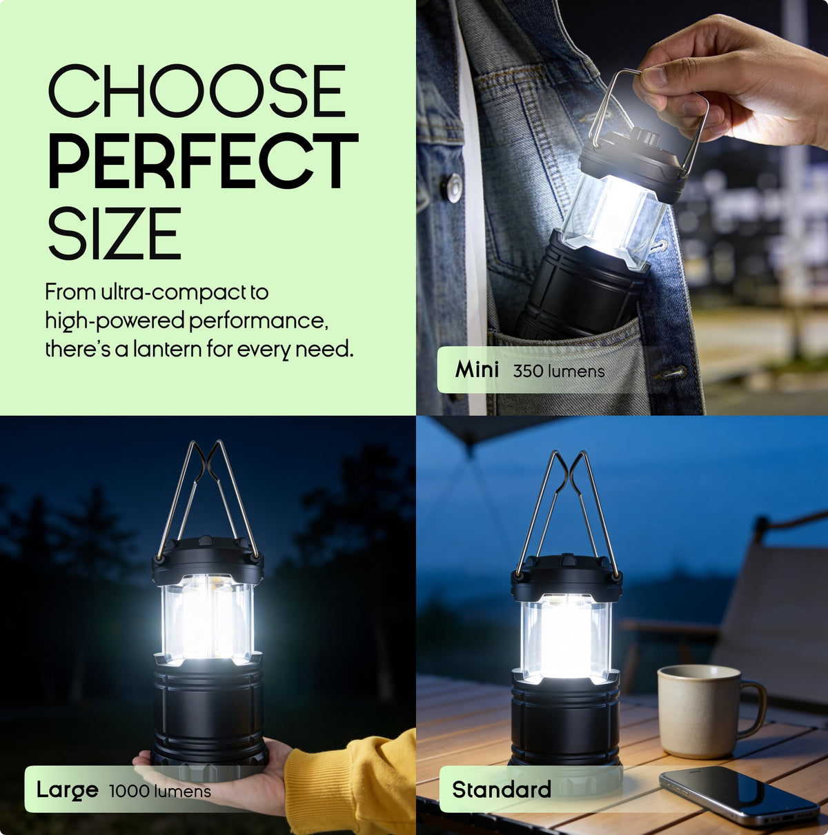 LED Camping Lantern (8 Pack / Medium (350 Lumens))