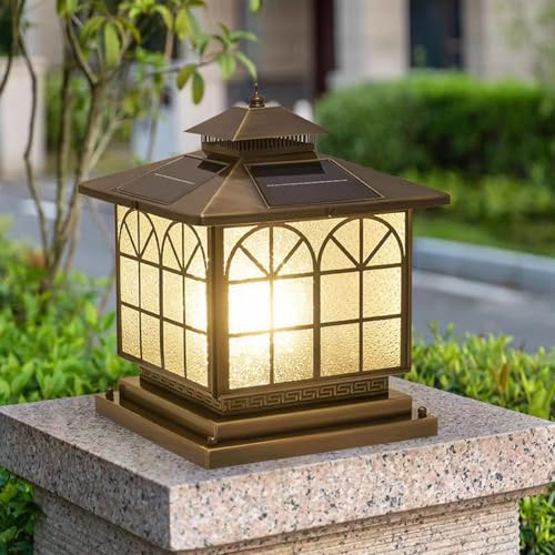 Copper Solar Outdoor Post Lights (Solar / 12x12in)