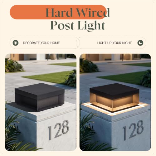 11.8'' Outdoor Post Lights Hard Wired (11.8'' AC100-240 Wired Post light)