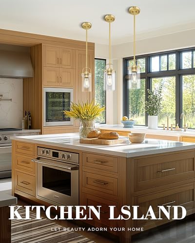 2 Pack Pendant Lights Kitchen Island (Brushed Gold / 2 Pack)