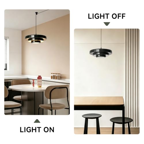 Black Swag Pendant Light Plug in (Large-Black (17.7in))