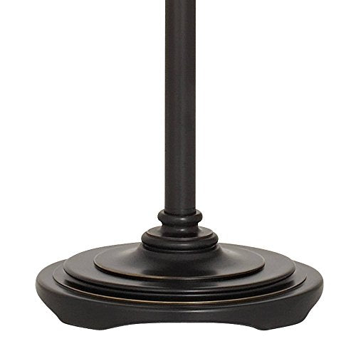Restoration Bronze 70" Tall Amber Glass Torchiere Floor Lamp