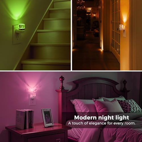 Night Light Night Lights Plug into Wall (RGB(Short Bubble-White) / 2 Pack)