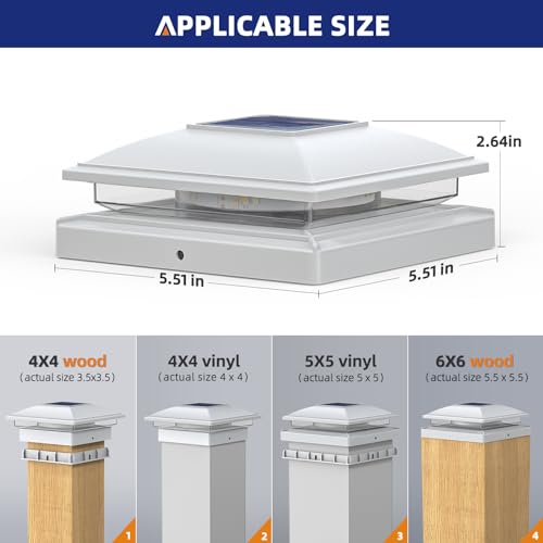 Solar Post Cap Lights (White)