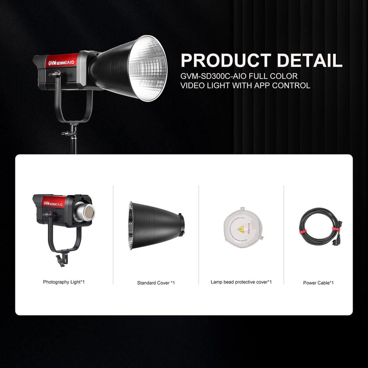GVM SD300C 300W RGB Video Light