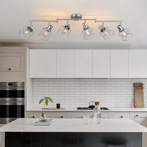 Track Lighting Fixtures (Brushed Nickel / 6-Light-Cage)