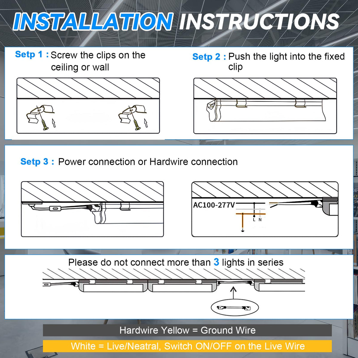 10-Pack) 8FT LED Shop Lights, 150W 23000LM High Output, V-Shape