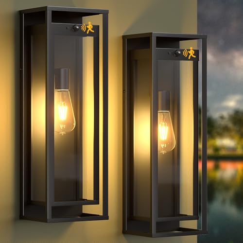 20in Large Outdoor Wall Light Black Modern Sconce Exterior Lighting Fixture