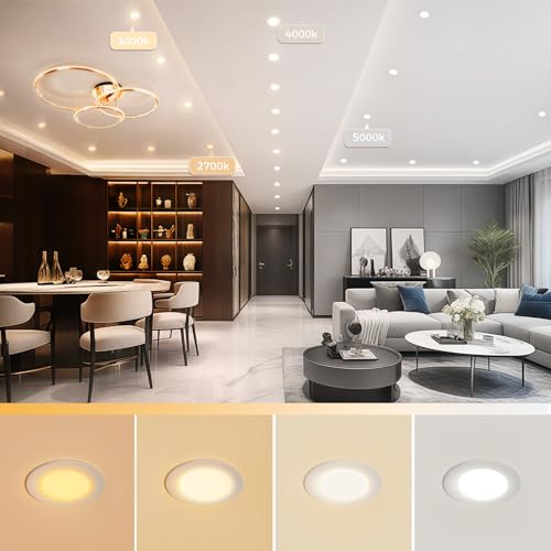 2 Inch LED Recessed Lighting 24 Pack (2700k (Ultra Warm White) / 24 Pack (White))