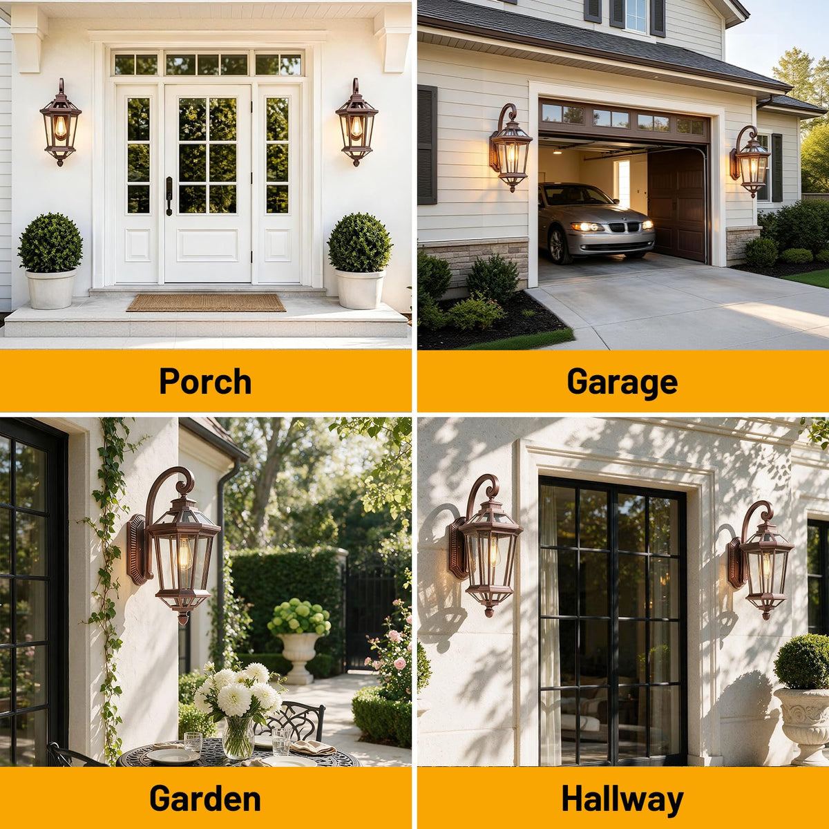 Large Outdoor Wall Lights Exterior Lighting Fixtures Porch Light (Oil-Rubbed Bronze / Large)