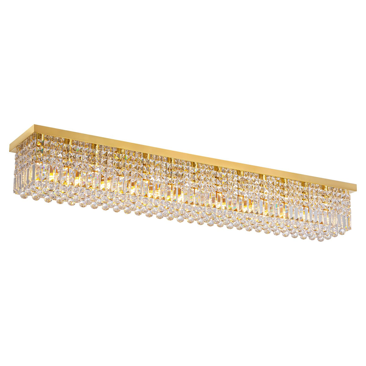 Rectangular Chandelier (Gold(Ceiling) / L59")