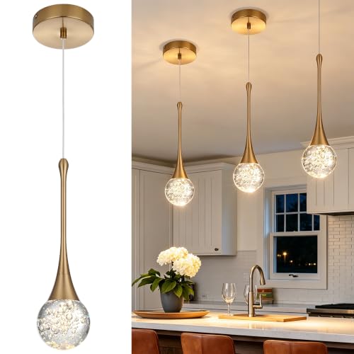 3 Pack Modern Crystal Chandelier (Gold / Pendant 3-Light)
